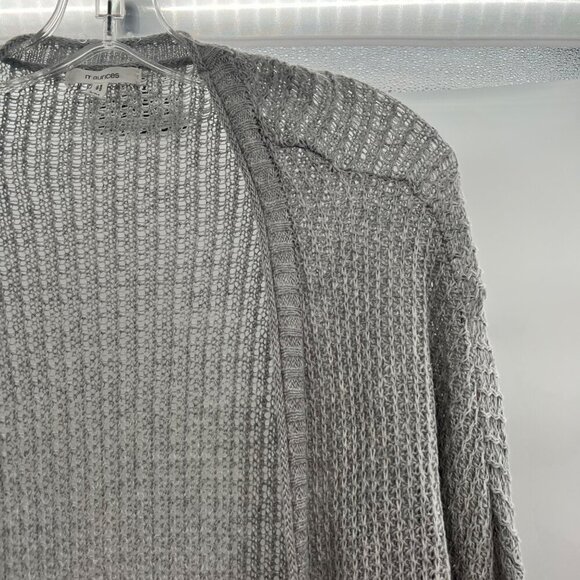 Maurices Women's Loose Knit Open Front Cardigan Gray Size S/M - Picture 4 of 9